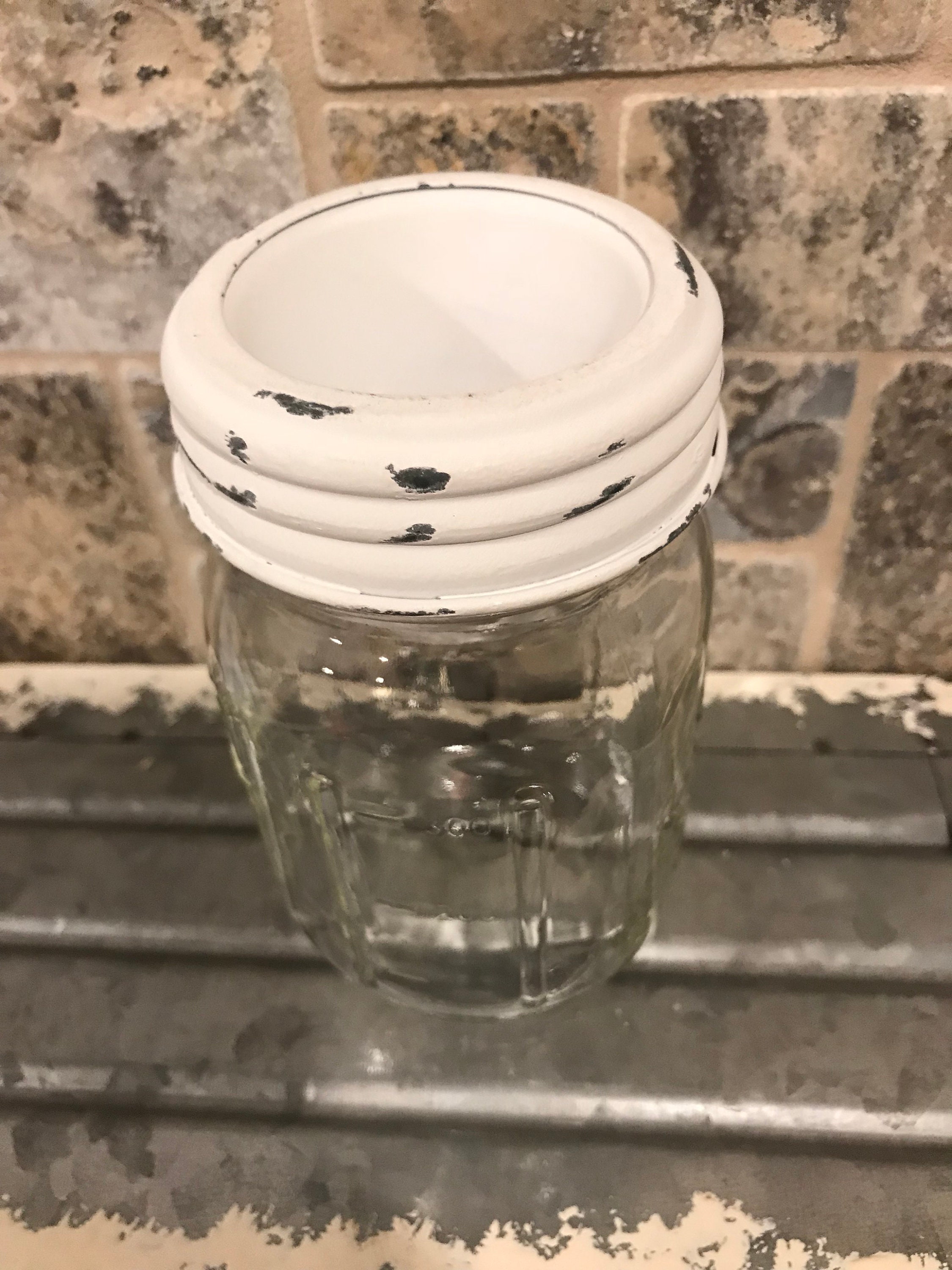 Mason Jar 16 Oz Qtip / Cotton Ball Bathroom Jar 1 White Etsy UK
