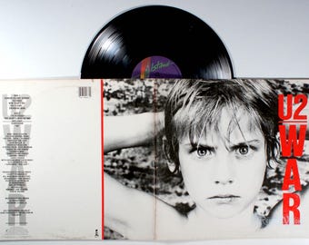 Vintage Original U2 War Gatefold LP With Liner Record Album Vinyl