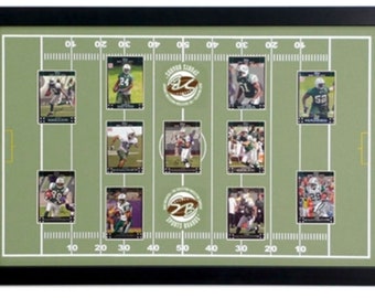 Football Display Board: Trading Card Sports Field Frame 17x27