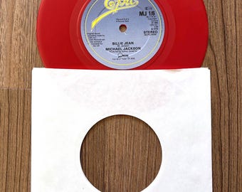 Michael Jackson - Billie Jean (sencillo de 7") (1983) Vinilo rojo de 45 rpm - Thriller