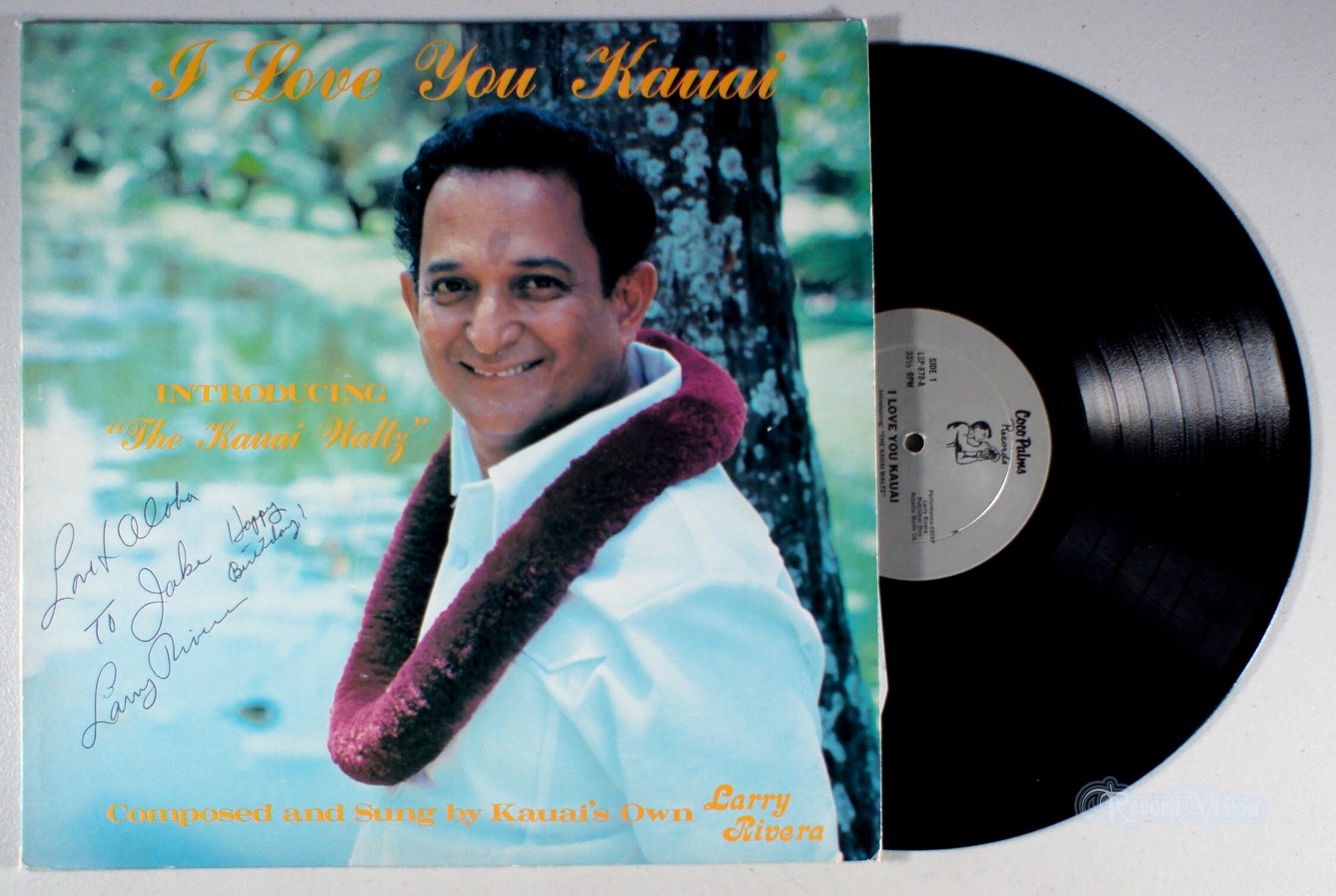 Larry Rivera I Love You Kauai Vinyl LP Autogramm / Signiert Etsy