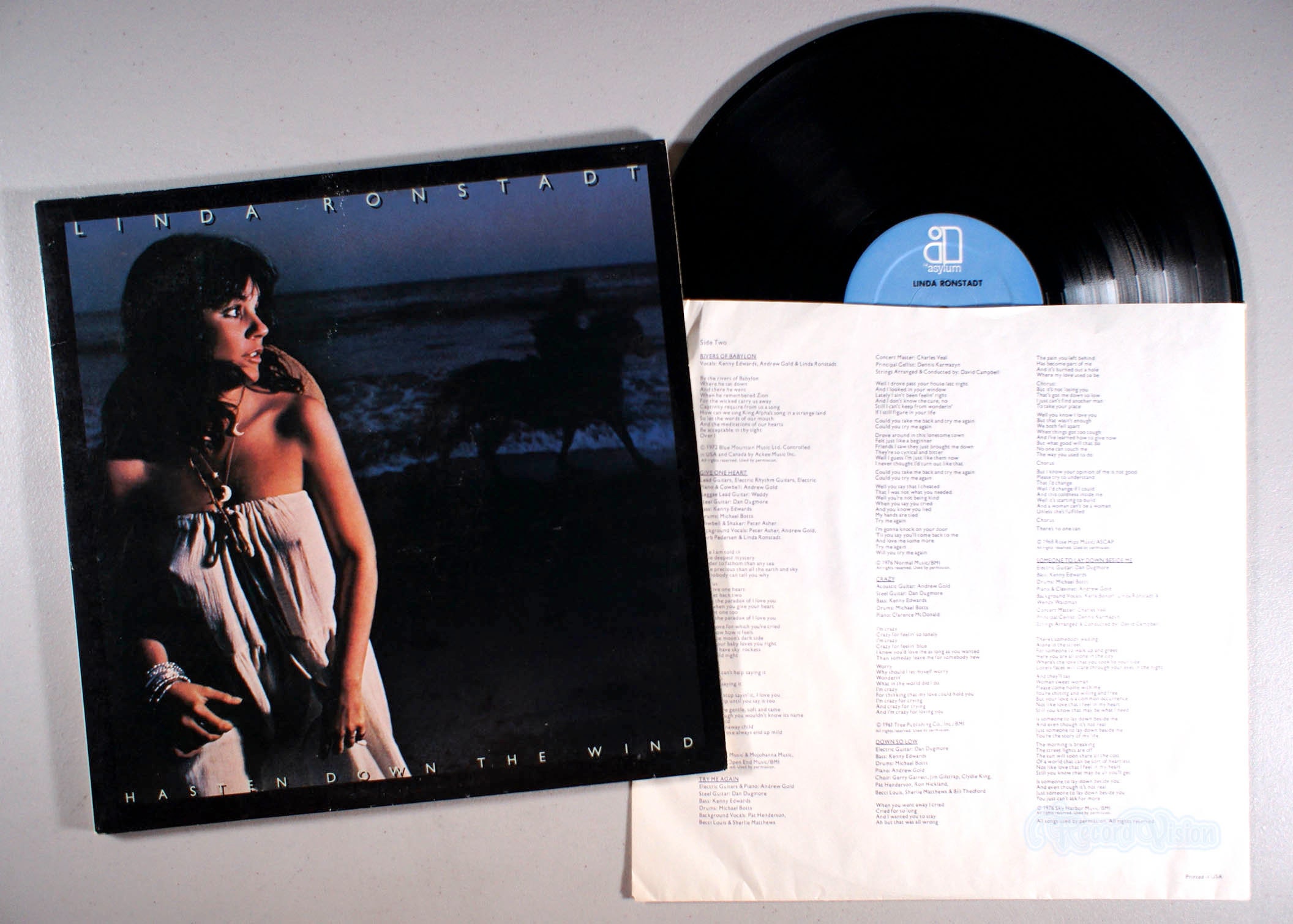 linda ronstadt hasten down the wind poster linda ronstadt hasten down the wind poster
