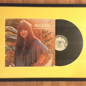 LP Layered Display Wall Frame: 12&quot; Record Cover, Vinyl - Black Wood w/mat choice