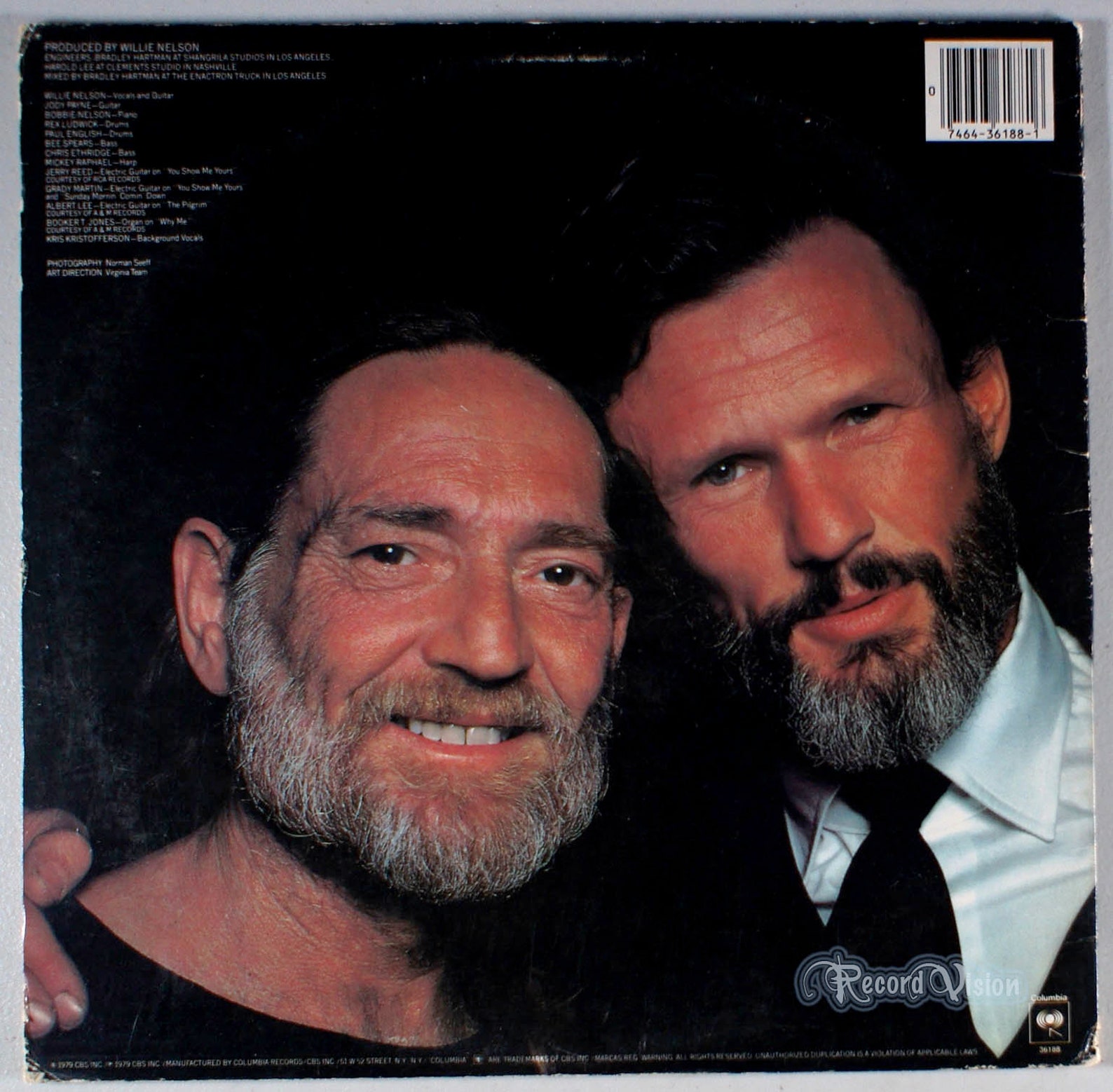 Willie Nelson Sings Kristofferson 1979 LP Vinyl Kris | Etsy