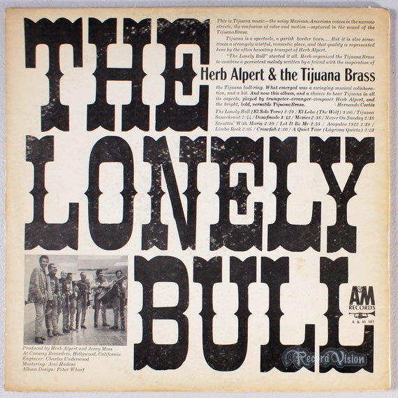 Herb Alpert The Lonely Bull 1962 Vinyl Lp Debut Tijuana Etsy