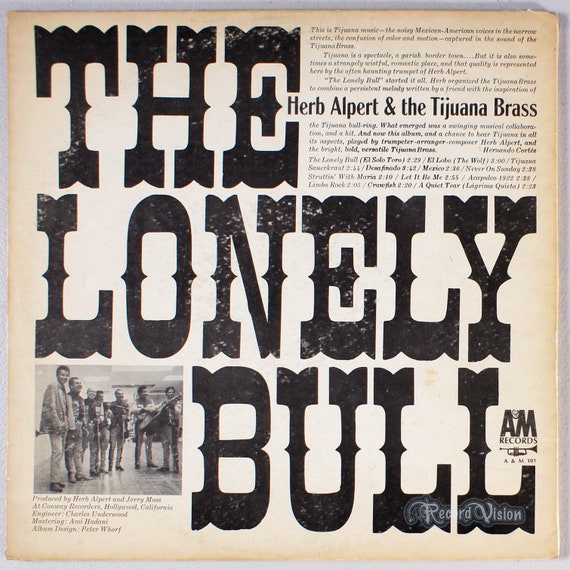 Herb Alpert The Lonely Bull 1962 Vinyl Lp Debut Tijuana Etsy Herb Alpert The Lonely Bull 1962 Vinyl Lp Debut Tijuana Etsy