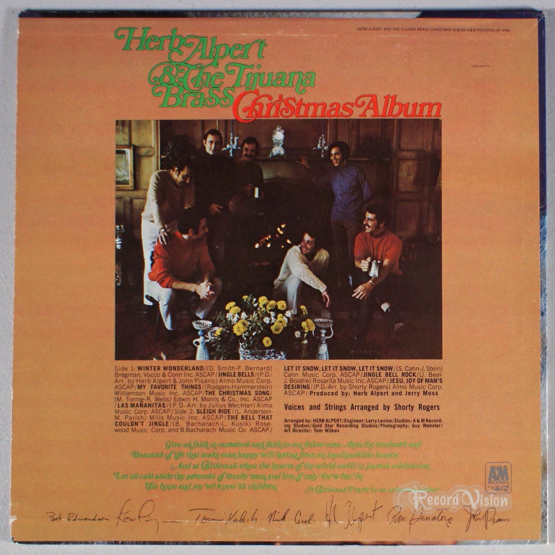 Herb Alpert Christmas Album 1968 Vinyl LP Tijuana Brass Etsy