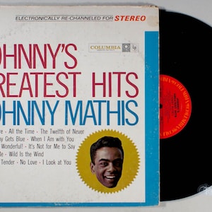 Johnny Mathis - Greatest Hits (1958) Vinyl LP - Best of, Johnny's, Chances Are