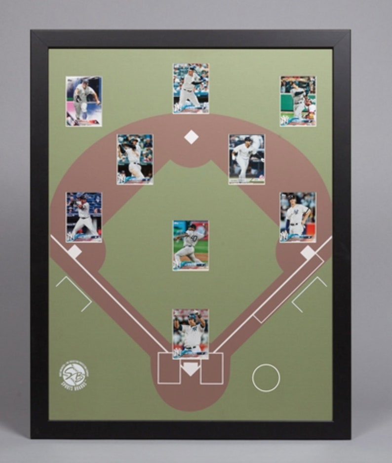 Baseball Display Board Trading Card Sports Field Display / Etsy