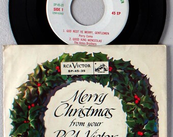 Merry Christmas from Your RCA Victor Dealer (1958) Vinyl 45RPM EP Promo Sampler