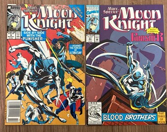 Marc Spector: Moon Knight and The Punisher No. 9 and 37 (1992) Marvel Comics Lot Set