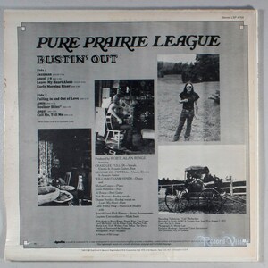 Pure Prairie League Bustin' Out 1972 LP vinyle Amie image 2