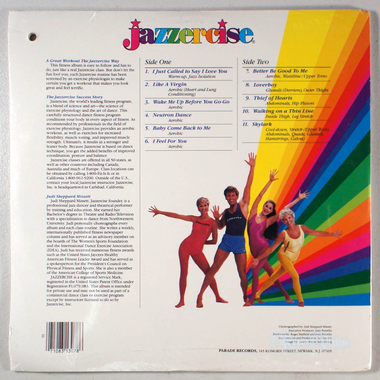 Judi Sheppard Missett the Jazzercise Workout 1986 SEALED Vinyl LP BOOK -   Denmark