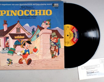 Disney - История и песни из Пиноккио (1969) Виниловый LP + BOOK - Саундтрек