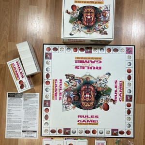 Rules of the Game (1995) Football, Baseball, Golf Sports Trivia Board  COMPLETE