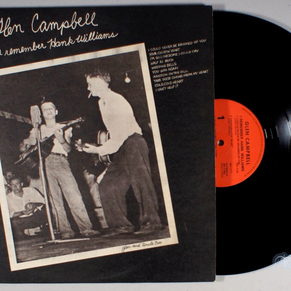 Glen Campbell - I Remember Hank Williams (1973) Vinyl LP