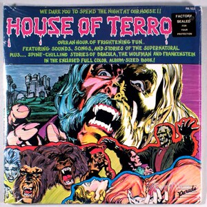 House of Terror! (1982) [SEALED] 2-LP Vinyl + BOOK - Halloween, Dracula, Wolfman