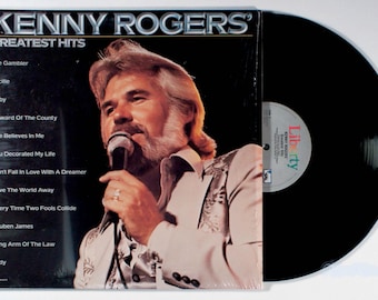 Kenny Rogers - Grandes éxitos (1980) LP de vinilo - Gambler, Lady, Lo mejor de