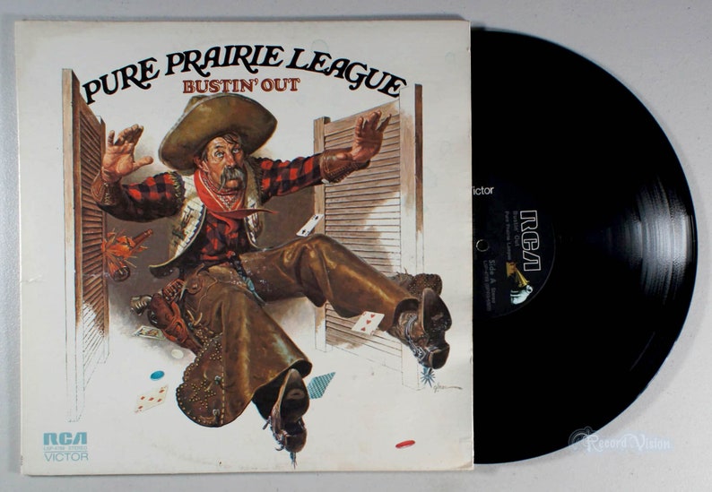 Pure Prairie League Bustin' Out 1972 LP vinyle Amie image 1