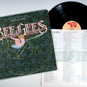 Bee Gees - Plato principal (1975) LP de vinilo - Jive Talkin, Noches en Broadway