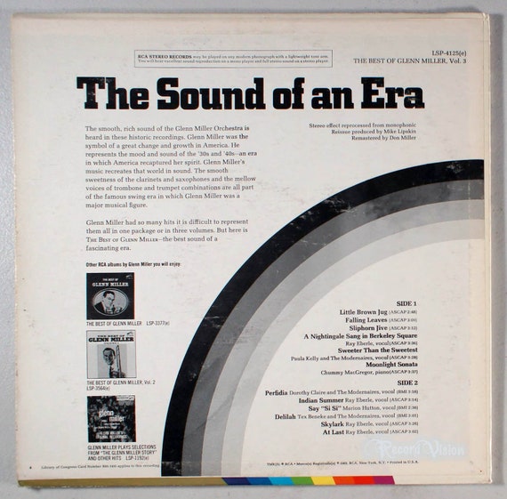 hagl Slik Udholde Glenn Miller the Best of Vol. III 1969 Vinyl LP Greatest - Etsy