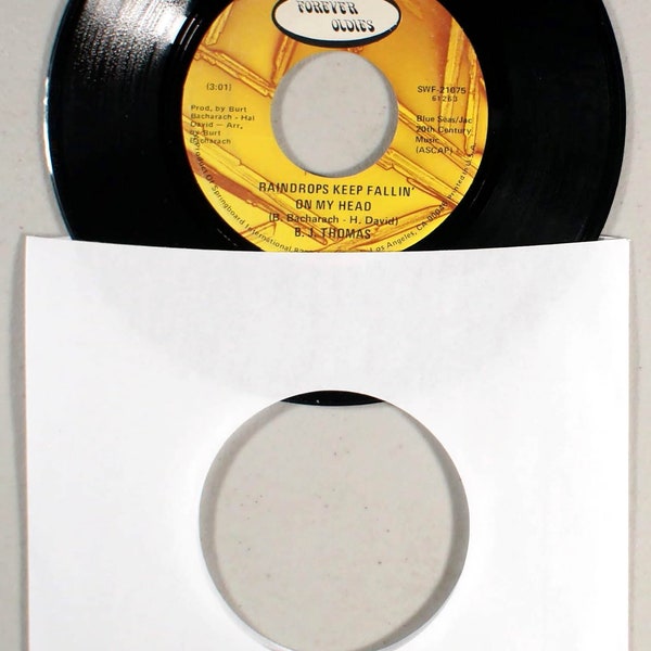 B. J. Thomas - Raindrops Keep Fallin' on My Head (7" Single) (1971) Vinyl 45