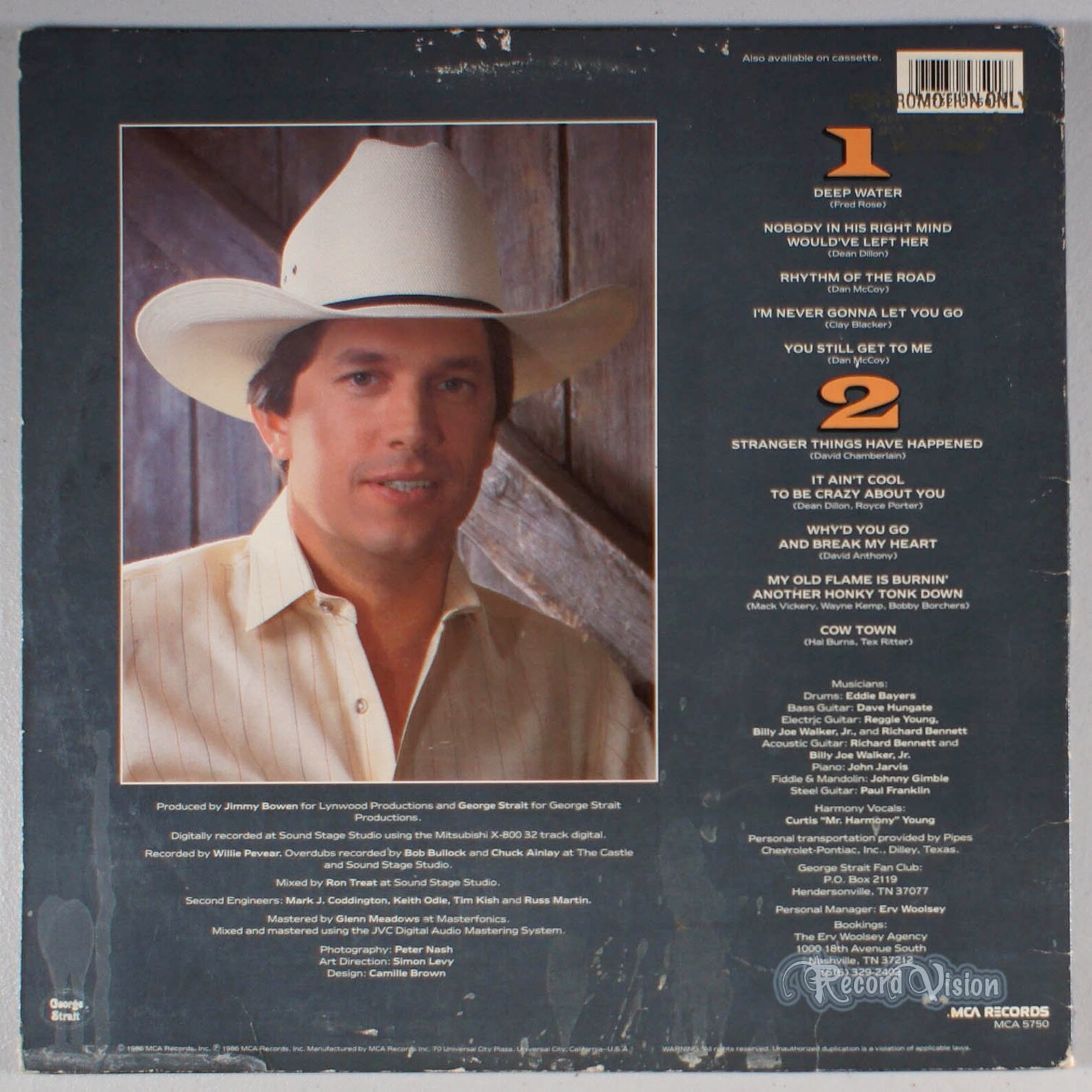 Strait 7 1986 LP de vinilo PROMO Número Siete Etsy