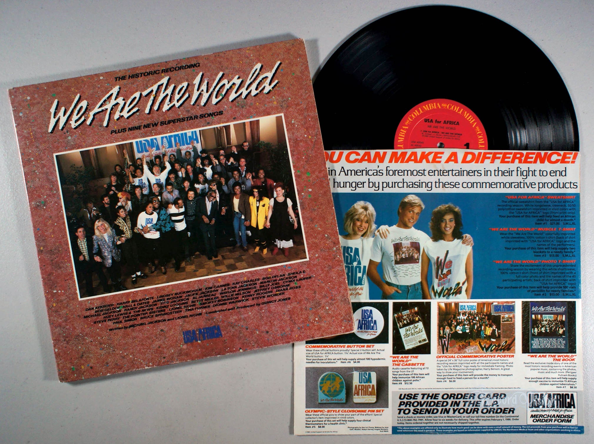 専用  USA for AFRICA we are the world 1985 On April 27, 1985, U.S.A For Africa started a three week run
