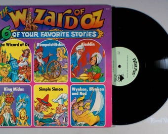 Peter Pan Records - Wizard of Oz (1970) Vinyl LP - Aladdin & Favorite Stories
