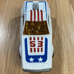 Matchbox Superfast Tanzara No. 53  White Enamel  American Flag theme  1972