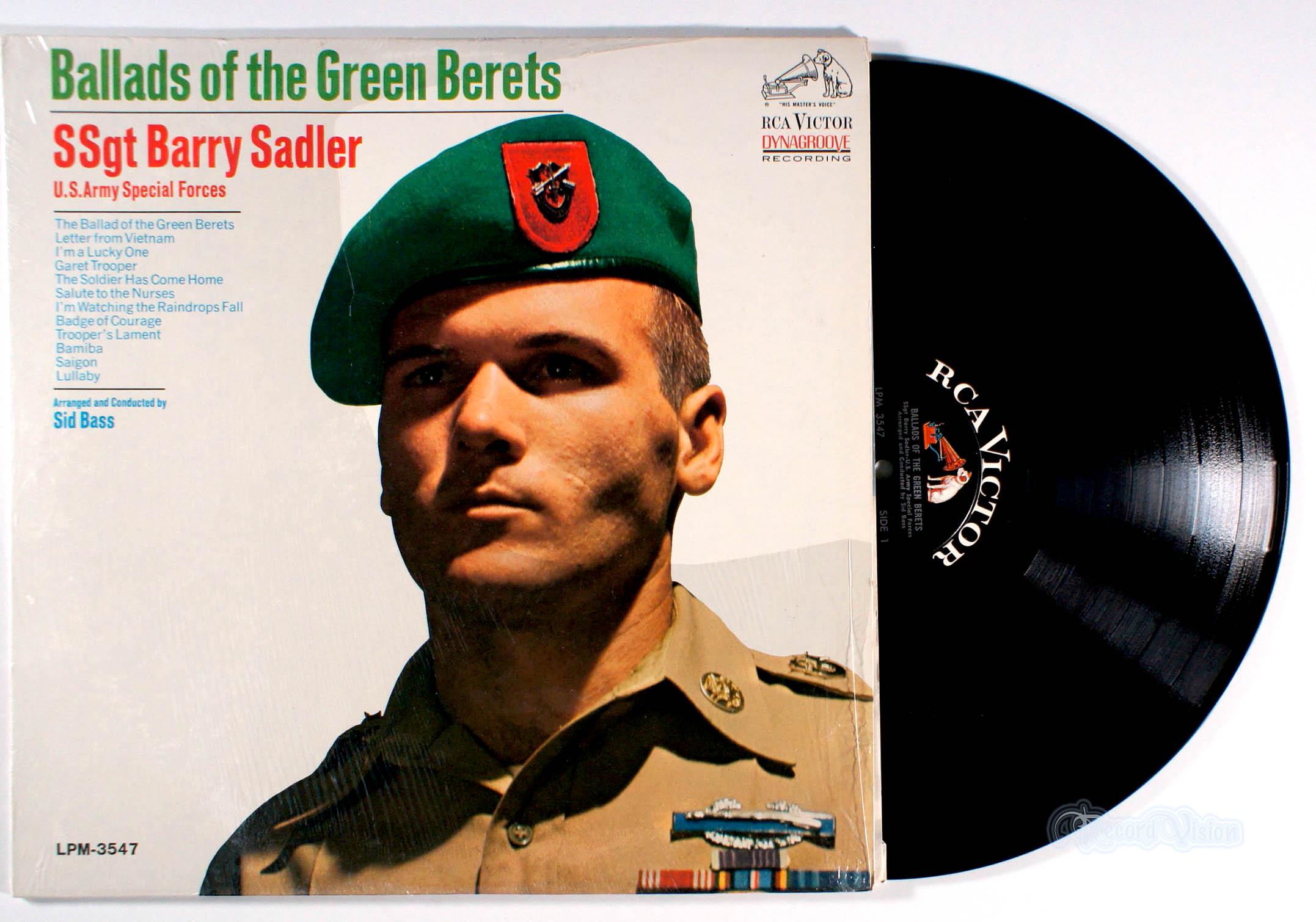 Barry Sadler Ballads of the Green Berets (1966) Vinyl LP SSgt, Army