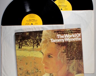 Tammy Wynette - The World of (1970) 2-LP Vinyl - Greatest Hits, Best of Rarities