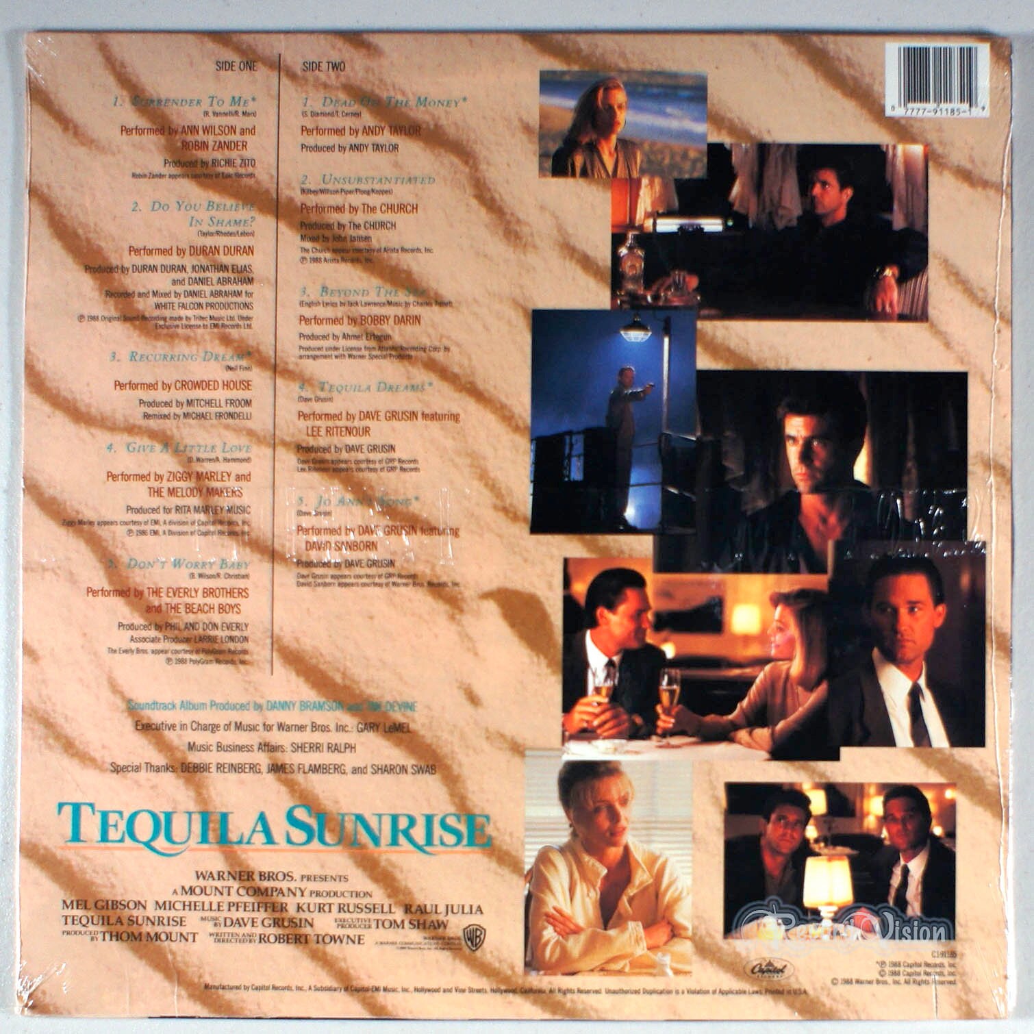 Tequila Sunrise 1988 SEALED Vinyl LP Soundtrack Ann Etsy