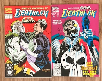 Deathlok & The Punisher: Similar Machines (1991) Marvel Comic Book No. 6,7 Lot