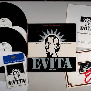 Evita (1979) Vinyl LP + BONUS Books - Broadway Soundtrack, Andrew Lloyd Webber