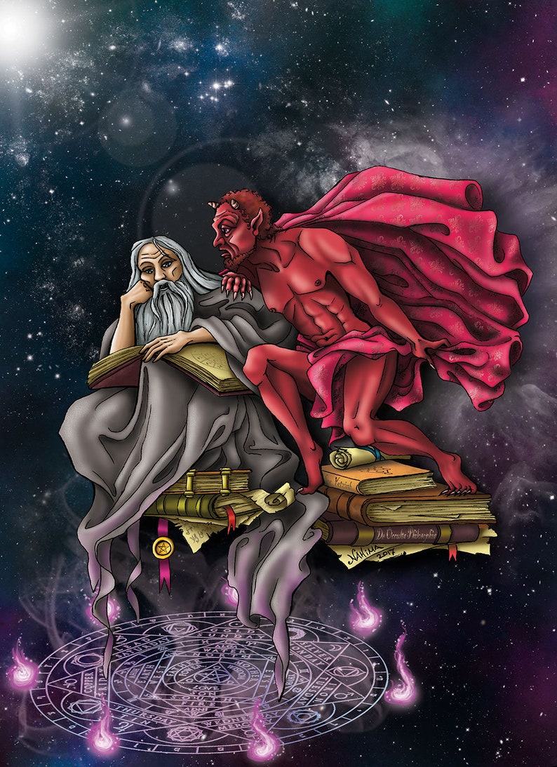 Faust and Mephistopheles Faust di Goethe Stampa di Dipinto - Etsy Italia