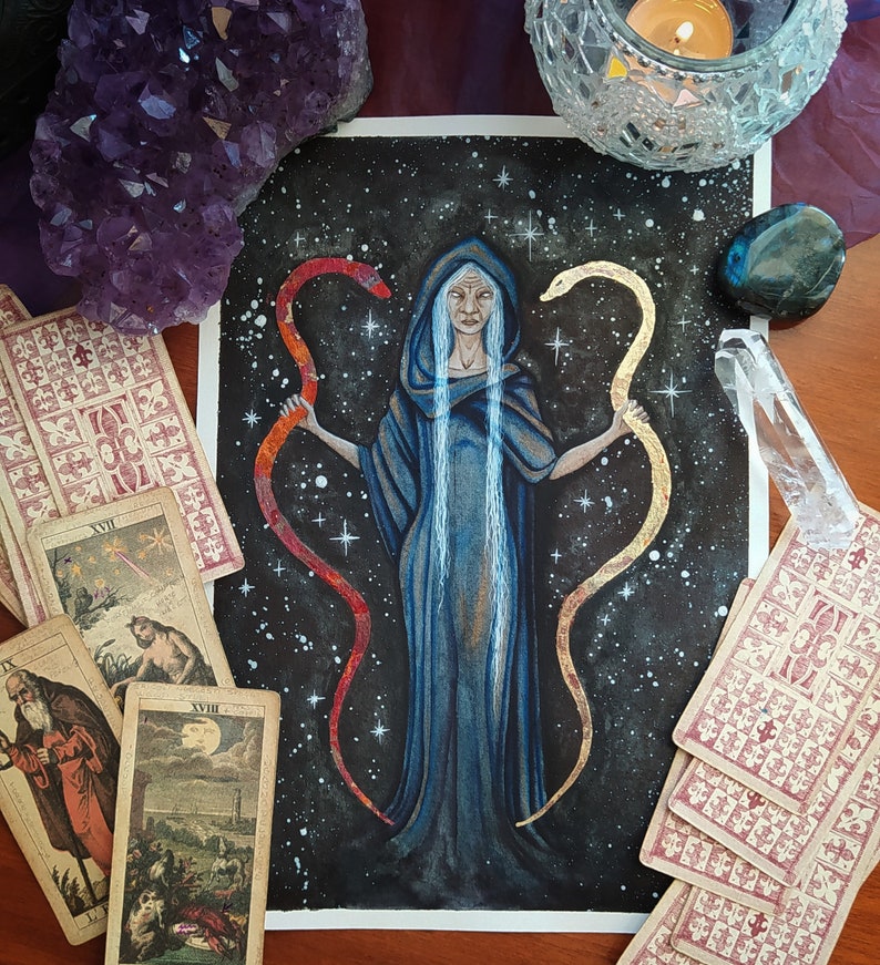 La Crona Dea con i Serpenti Potnia Theron Stampa da Etsy