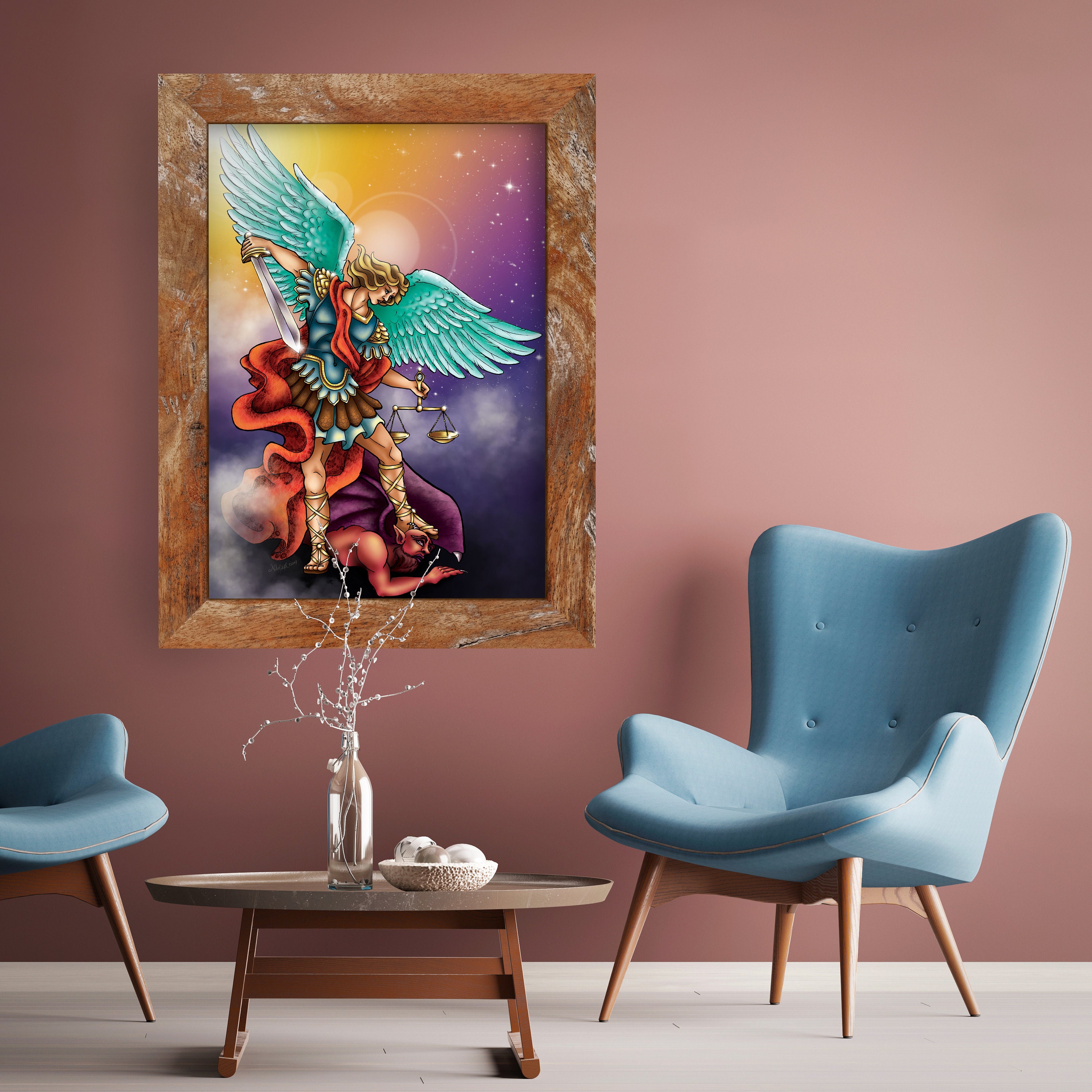 Michael - St. Michael the Archangel - Digital Painting Print - Etsy