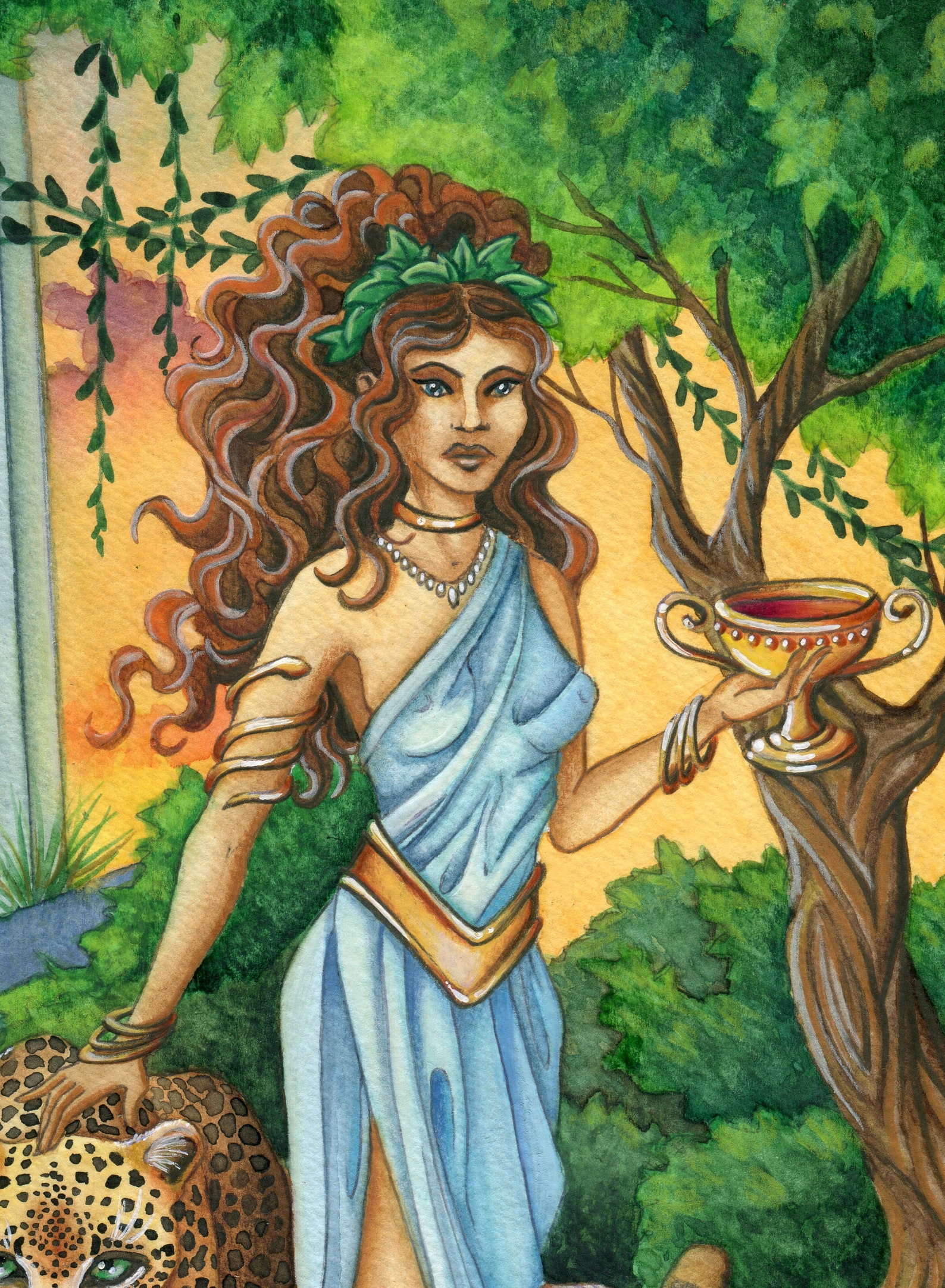 Circe The Sorceress Goddess Circe Nature Deity Print From 