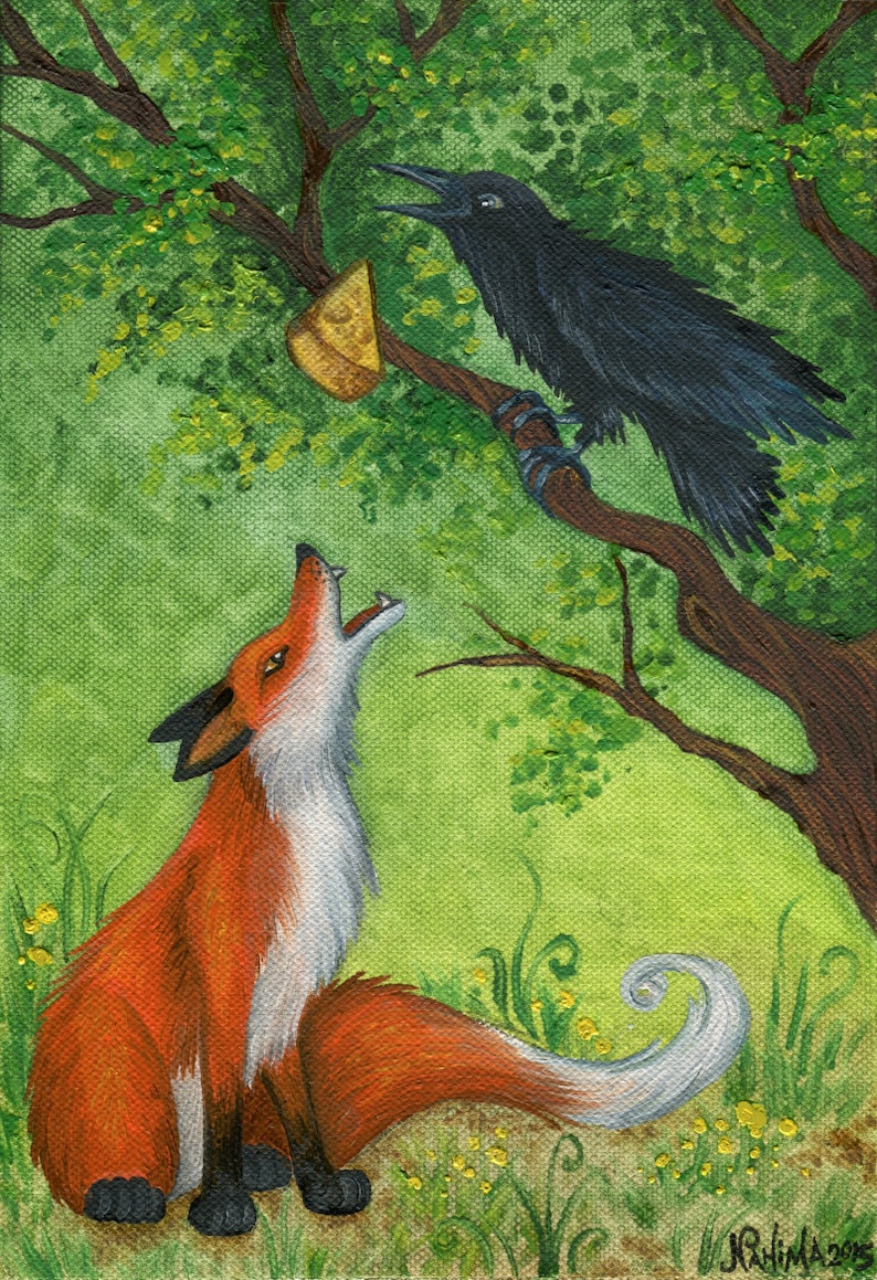 Der Rabe Und Der Fuchs Grundschule / "Der Fuchs und der Rabe" Fabel von Aesop (ca. 600). In der