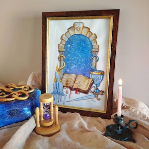 Ritual - Strumenti del mago - Stregoneria - Dipinto Originale - Acquerello su carta