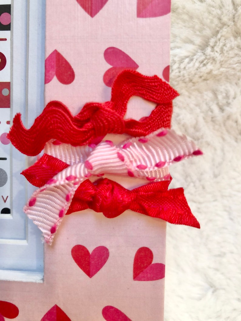 pink and red Valentine\u2019s Day hearts 4x6 picture frame