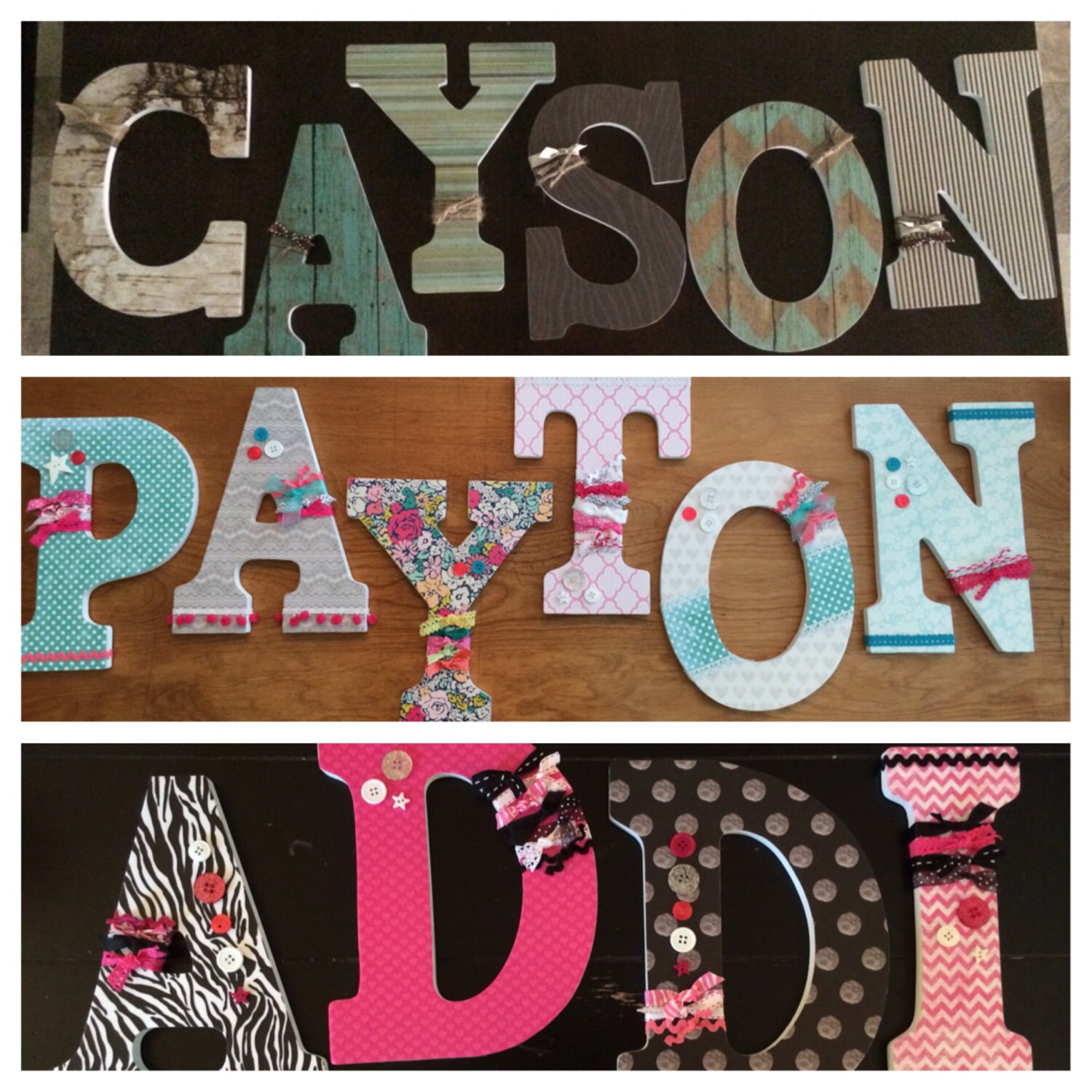 Custom Name Letters made to order Etsy