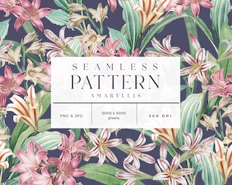 Sömlöst mönster med vintageblommor, blommönster, tygmönster, digitalt scrapbookpapper, upprepande mönster, kommersiell användningslicens PAT005