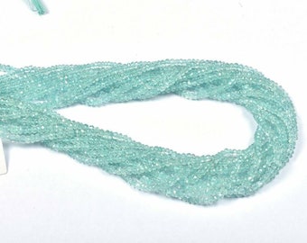 Aquamarine Faceted Rondelle Beads , AAA Quality , 3 - 3.50mm, 14"Strand ..b04