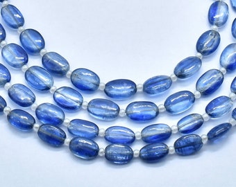 Natural Kyanite Smooth Nugget Shape Beads Kyanite Nugget Kyanite Plain Beads 6 To 8mm Long 8" Strand .LT153a