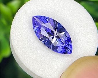 Natural Tanzanite Gemstone: 0.80 Carat Marquise Cut, Loupe Clean