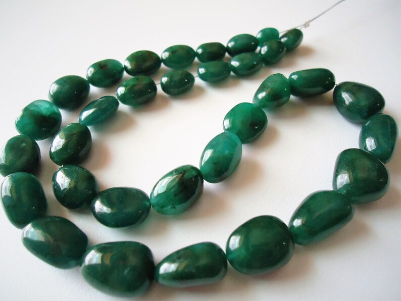 Emerald Dyed Briyal Plain Nuggets 8 To 11 mm Strand Length 16/'/' Inch 1 Strand ....................