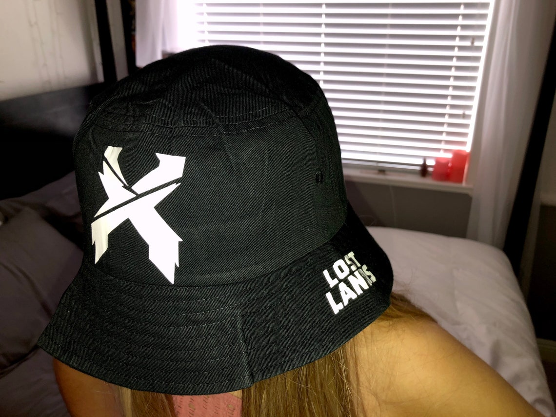 EDM Rave Custom Cotton Bucket Hat in Red Black Grey White Etsy