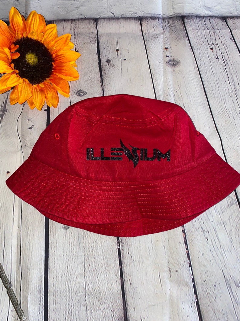 EDM/ Rave Custom Cotton Bucket Hat in red black grey or Etsy